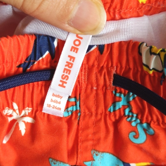 joe fresh orange surf swim trunks 18-24 months baby toddler boy - Picture 3 of 6